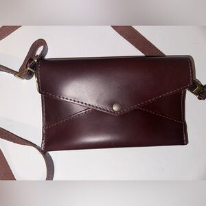 Portland Leather Rich Brown Envelope Convertible Crossbody